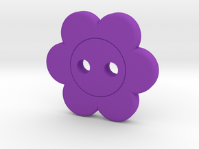 Flower Button in Purple Processed Versatile Plastic