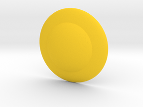 Shield Button in Yellow Processed Versatile Plastic