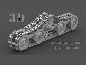 1/35 Scale Soviet BA-64-3SKh Tracks in Tan Fine Detail Plastic