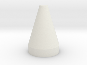 Flat Top Cone Spike in White Natural Versatile Plastic