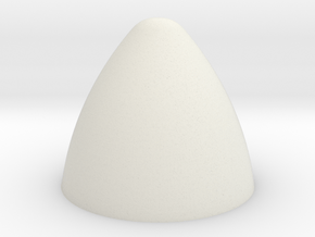 Rounded Cone Spike in White Natural Versatile Plastic