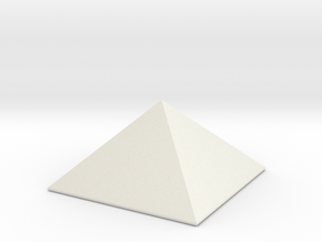 Stubby Pyramid Spike in White Natural Versatile Plastic