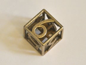 D6 Balanced - Numbers Only in Polished Bronzed Silver Steel