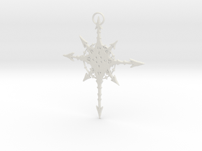 Chaos Star Necklace in White Natural Versatile Plastic