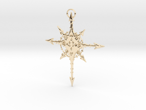 Chaos Star Necklace in 14K Yellow Gold
