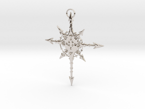Chaos Star Necklace in Rhodium Plated Brass