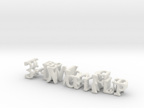 3dWordFlip: 3-D Word Flip/Flip 3-D Word in White Natural Versatile Plastic
