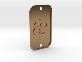 Cancer (The Crab) DogTag V1 in Natural Brass