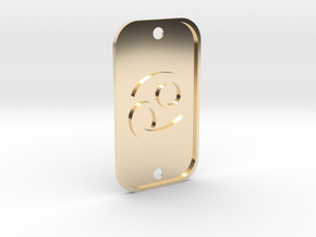 Cancer (The Crab) DogTag V1 in 14k Gold Plated Brass