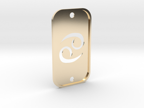 Cancer (The Crab) DogTag V2 in 14K Yellow Gold