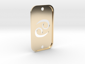 Cancer (The Crab) DogTag V2 in 14k Gold Plated Brass