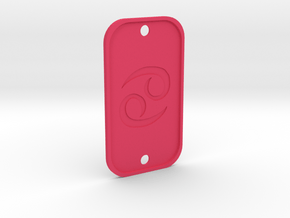 Cancer (The Crab) DogTag V4 in Pink Processed Versatile Plastic