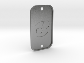 Cancer (The Crab) DogTag V4 in Natural Silver