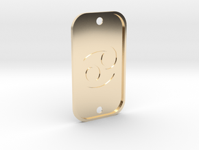 Cancer (The Crab) DogTag V4 in 14K Yellow Gold