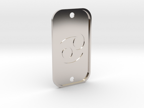 Cancer (The Crab) DogTag V4 in Rhodium Plated Brass