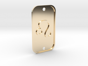 Leo (The Lion) DogTag V1 in 14k Gold Plated Brass
