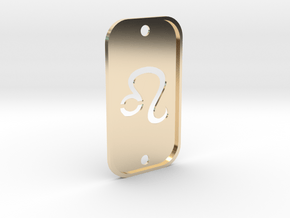 Leo  (The Lion) DogTag V2 in 14K Yellow Gold