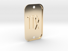 Virgo (The Maiden) DogTag V1 in 14K Yellow Gold