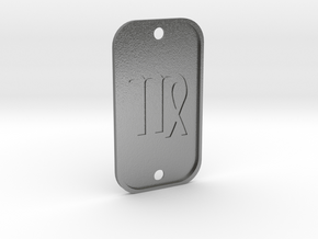 Virgo (The Maiden) DogTag V4 in Natural Silver