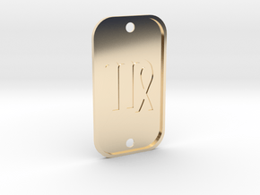 Virgo (The Maiden) DogTag V4 in 14k Gold Plated Brass