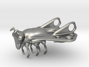 Space-Insecto-Ship in Natural Silver