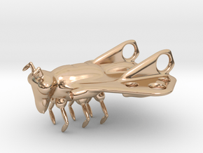 Space-Insecto-Ship in 14k Rose Gold Plated Brass