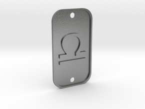 Libra (The Scales) DogTag V1 in Natural Silver