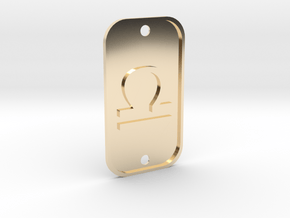 Libra (The Scales) DogTag V1 in 14k Gold Plated Brass