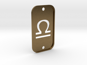 Libra (The Scales) DogTag V2 in Natural Bronze