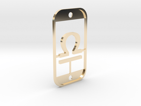 Libra (The Scales) DogTag V3 in 14K Yellow Gold