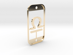 Libra (The Scales) DogTag V3 in 14k Gold Plated Brass