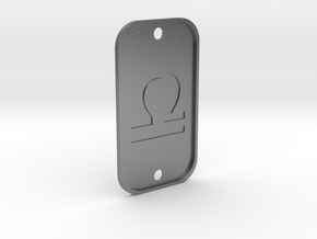 Libra (The Scales) DogTag V4 in Natural Silver