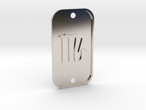 Scorpion (The Scorpion) DogTag V1 in Rhodium Plated Brass