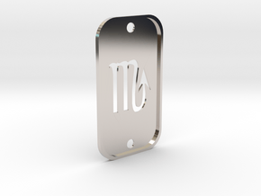 Scorpion (The Scorpion) DogTag V2 in Rhodium Plated Brass