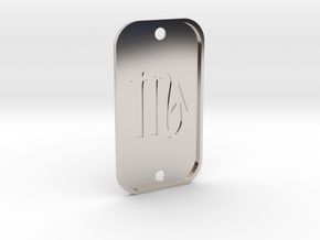 Scorpion (The Scorpion) DogTag V4 in Rhodium Plated Brass