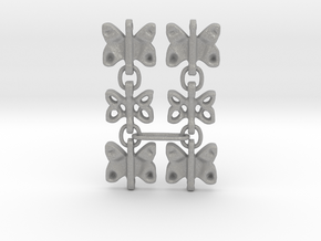 3 Dangling butterfly earrings (metallic plastic an in Aluminum