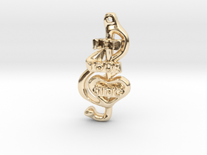 Let Your Heart Sing Pendant in 14k Gold Plated Brass