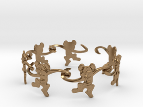 Monkey Band in Natural Brass