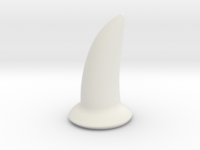 Long Round Claw in White Natural Versatile Plastic