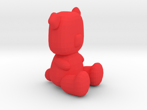 TinyTeddy in Red Processed Versatile Plastic
