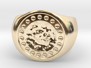Joker's Circle Ring - Metals in 14k Gold Plated Brass: 7 / 54