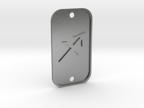 Sagittarius (The Archer) DogTag V1 in Natural Silver