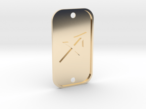 Sagittarius (The Archer) DogTag V1 in 14k Gold Plated Brass