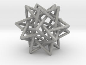 Interlaced Tetrahedrons 3 Inch x 3 Inch in Aluminum
