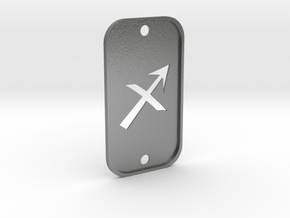 Sagittarius (The Archer) DogTag V2 in Natural Silver