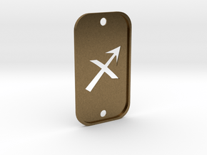 Sagittarius (The Archer) DogTag V2 in Natural Bronze