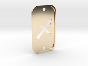 Sagittarius (The Archer) DogTag V2 in 14K Yellow Gold
