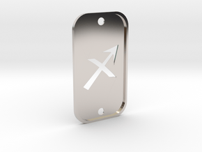 Sagittarius (The Archer) DogTag V2 in Platinum