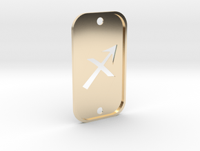 Sagittarius (The Archer) DogTag V2 in 14k Gold Plated Brass