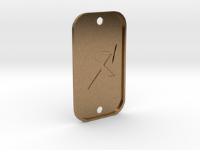 Sagittarius (The Archer) DogTag V4 in Natural Brass